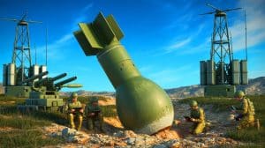 Illustration of a Chinese study revealing potential vulnerabilities in U.S. bunker buster bombs, created by artificial intelligence.