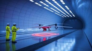 Illustration of China's new wind tunnel facility for low-altitude aircraft testing, generated by artificial intelligence.