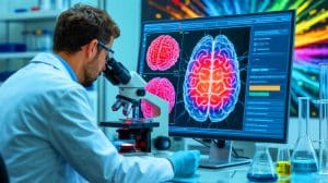 Illustration of brain support cells targeted for nausea-free weight loss treatment.
