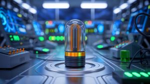 Illustration of a miniaturized traveling-wave tube in a Chinese laboratory.
