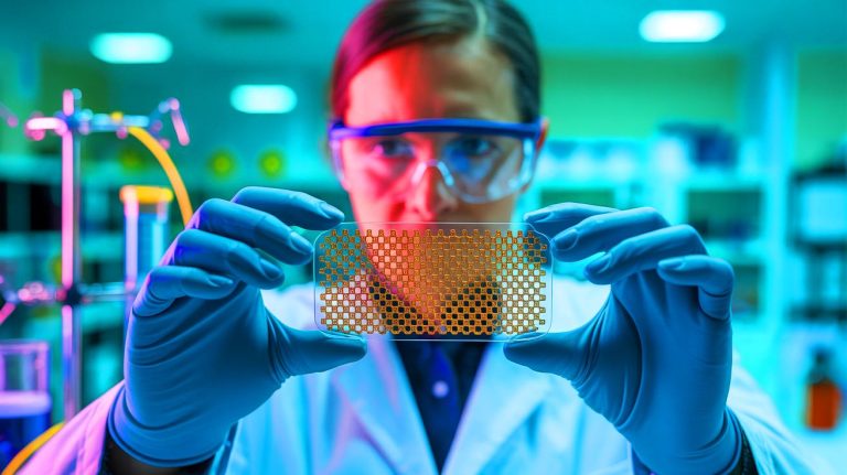 “Fireworks of Relief”: Revolutionary Test Transforms Diabetes Detection for Millions Across America Illustration of a flexible graphene-based sensor for non-invasive diabetes detection.