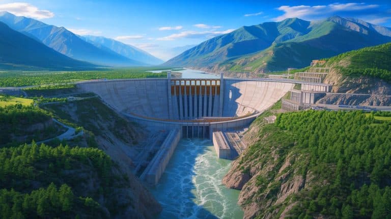 “World’s Largest Hydroelectric Dam Approved” Project Sparks Global Debate Over Environmental and Economic Impact Illustration of China's proposed hydroelectric dam on the Yarlung Zangbo River in Tibet.