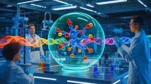 Illustration of quantum motion captured in a 2-iodopyridine molecule at the European XFEL.