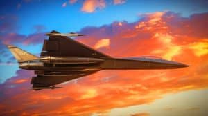 Illustration of the F-47 Next Generation Air Dominance fighter jet in development by the U.S. Air Force.