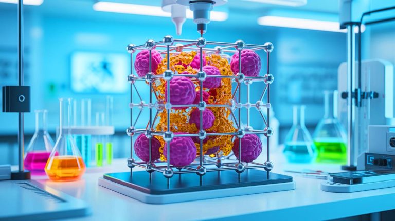 “It’s Revolutionary”: 3D-Printed Scaffolds Guide Stem Cells to Achieve Spinal Cord Repair That Could Transform Medicine Illustration of a 3D-printed scaffold with stem cells for spinal cord injury treatment.
