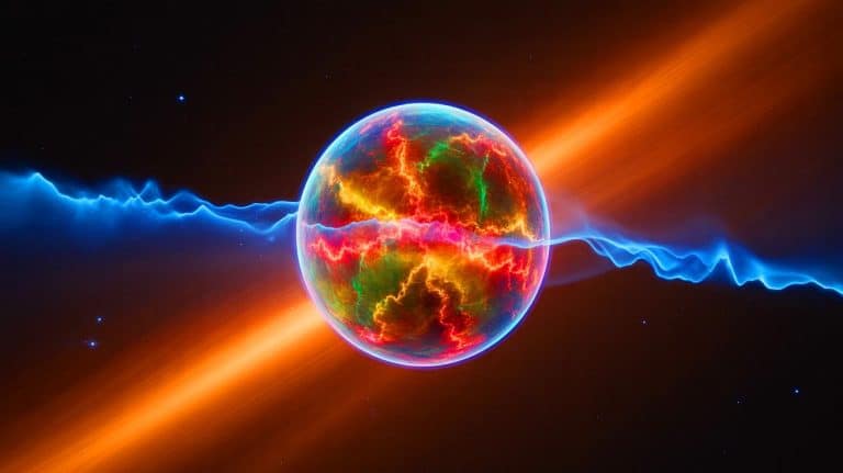 Scientists Warn: Dark Matter’s Terrifying Secrets Could Shatter Our Understanding of the Universe Forever Illustration of a magnetar and its vast magnetic field.