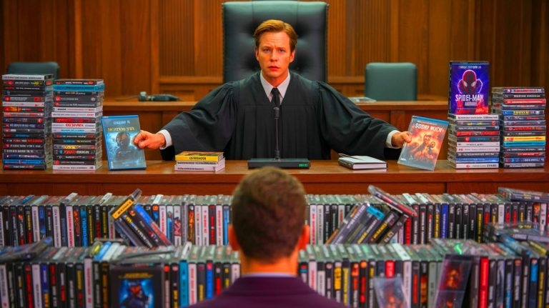Tennessee Bootlegger’s Secret Exposed: “1,000 Blu-rays Stolen” Lands Him in Prison, Shocking Hollywood’s Elite Film Industry Illustration of a Memphis man's sentencing for stealing and distributing pre-release DVDs and Blu-rays.