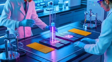 Here’s The New Technology That Shatters How Electronics Work And Promises A Future Beyond Your Imagination Illustration of hybrid phonon-polaritons in perovskite films enhancing optoelectronics.