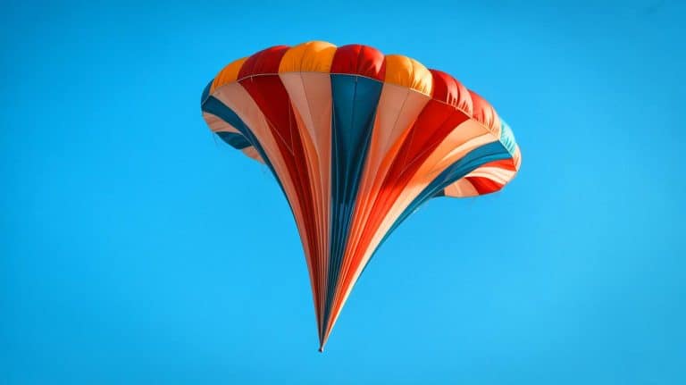 This Incredible Parachute Reveals Shocking Secret That Instantly Stabilizes Your Free Fall And Changes Everything Forever Illustration of a kirigami-inspired parachute design in free fall, demonstrating its innovative shape and stabilization capabilities.